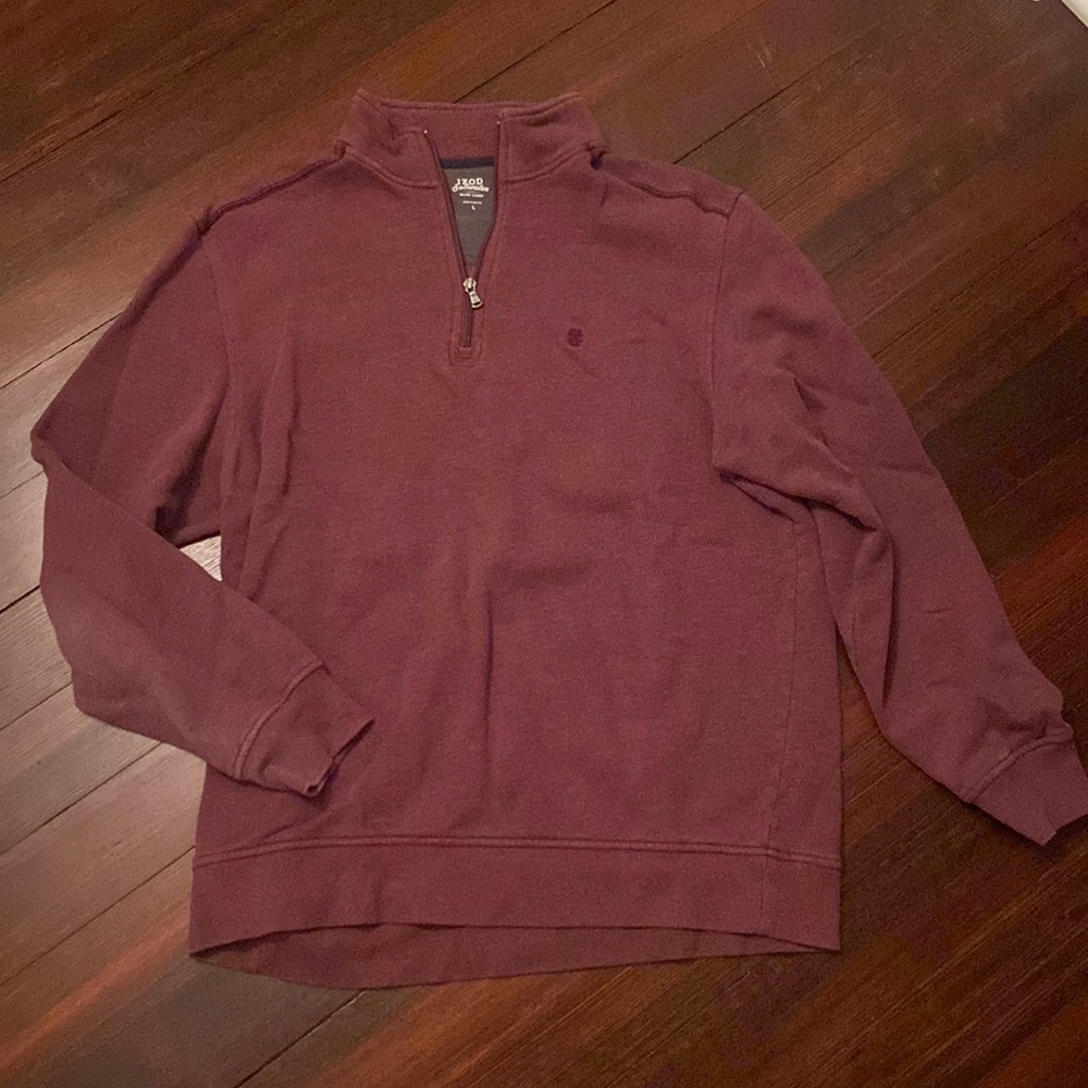 Izod large gently used 1/4 zip pullover burgundy maroon